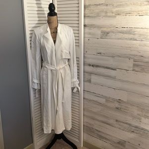 A.L.C. White Belted Trench Coat
